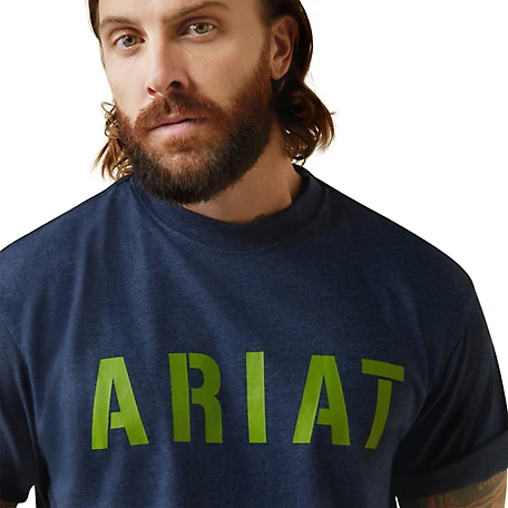 Rebar Cotton Strong Block Logo Short Sleeve Work T-Shirt - 10043607 - Image 3