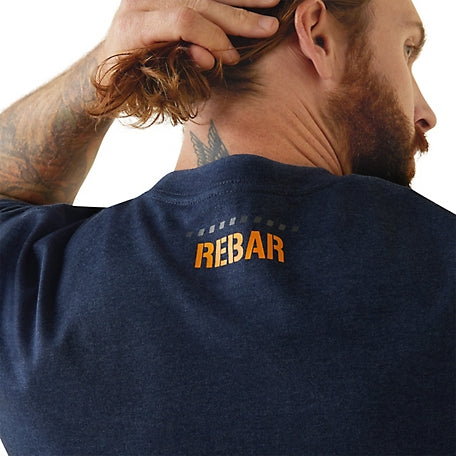 Rebar Cotton Strong Block Logo Short Sleeve Work T-Shirt - 10043607 - Image 4
